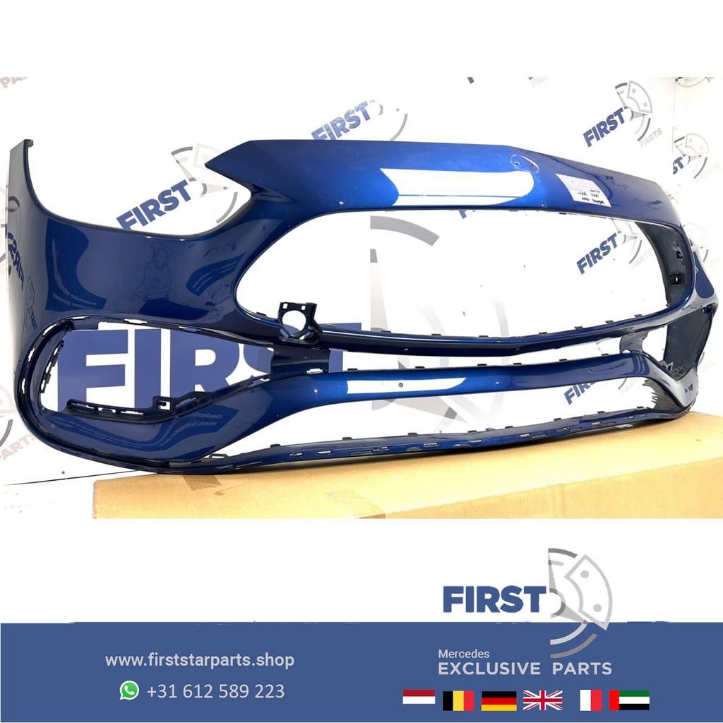 W206 AMG BUMPER 2021-2024 BLAUW VOORBUMPER Mercedes C Klasse, Gebruikt, -, Voor, Ophalen of Verzenden