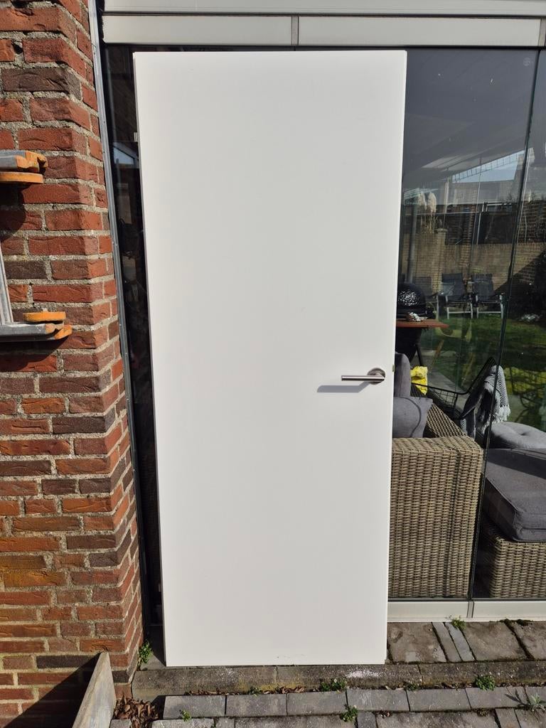 Opdek binnendeur met hang- en sluitwerk, 78x201 cm, Doe-het-zelf en Verbouw, Deuren en Horren, Ophalen, Gebruikt, Minder dan 80 cm