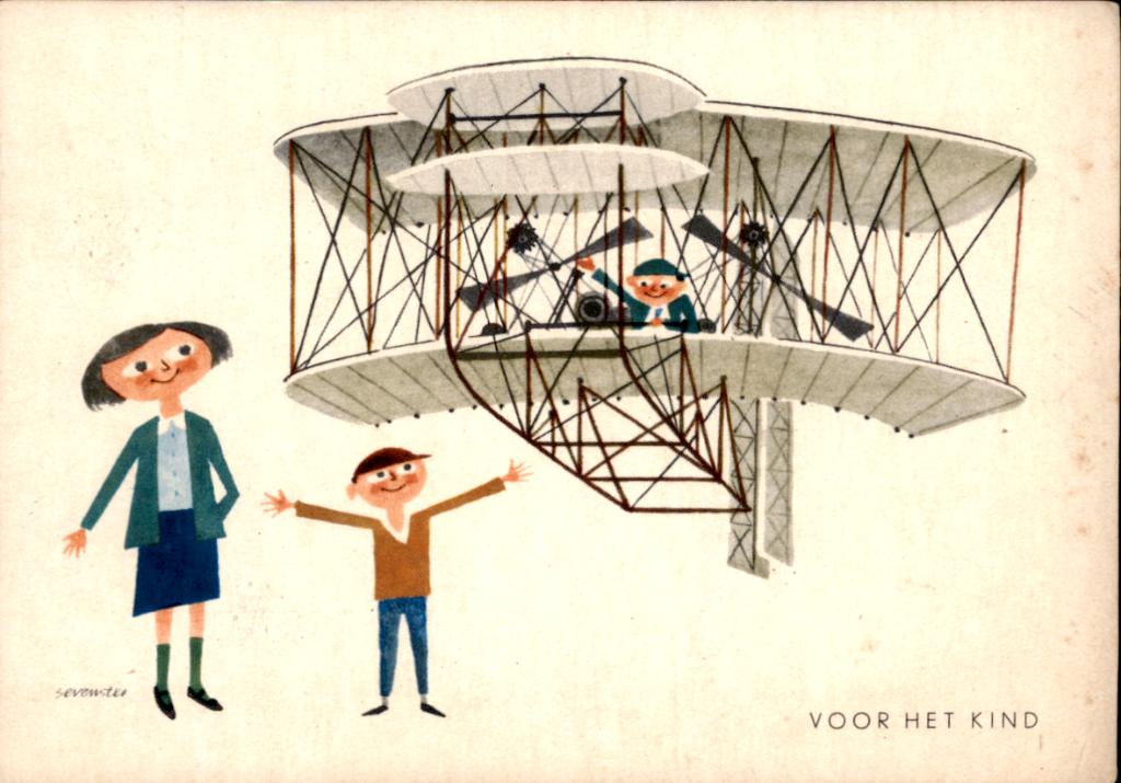 Voro het kind, vliegtuig, A Sevenster 1962, Ophalen of Verzenden, 1960 tot 1980, Ongelopen, Kinderen