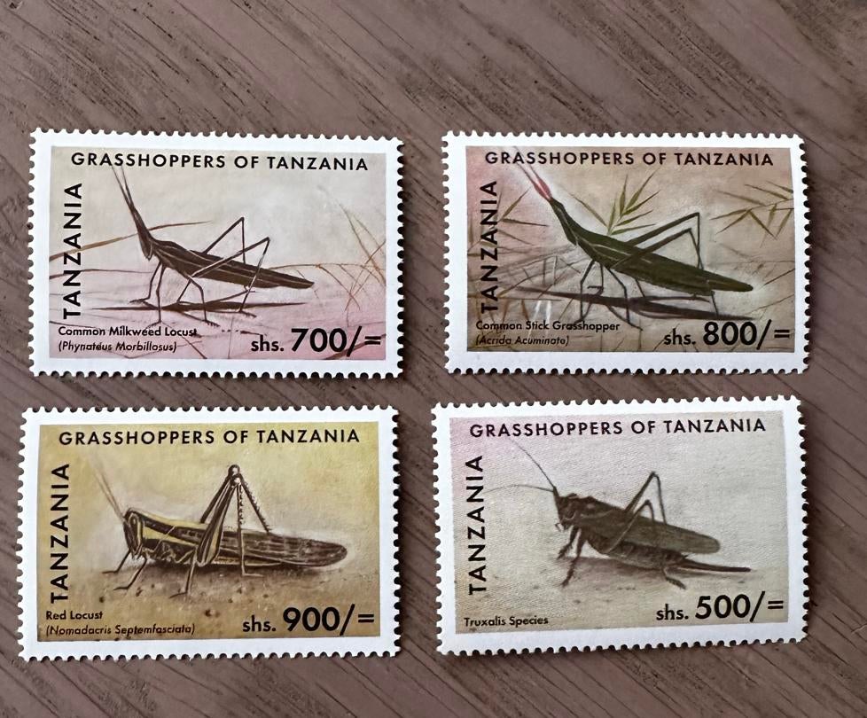 Tanzania 2011 Insecten sprinkhanen Postzegels - Postfris, Ophalen of Verzenden, Tanzania, Postfris