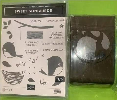 Sweet Songbirds Bundel Stempelset + Pons Stampin Up NIEUW, Ophalen of Verzenden, Nieuw, Overige thema's, Pons of Mal