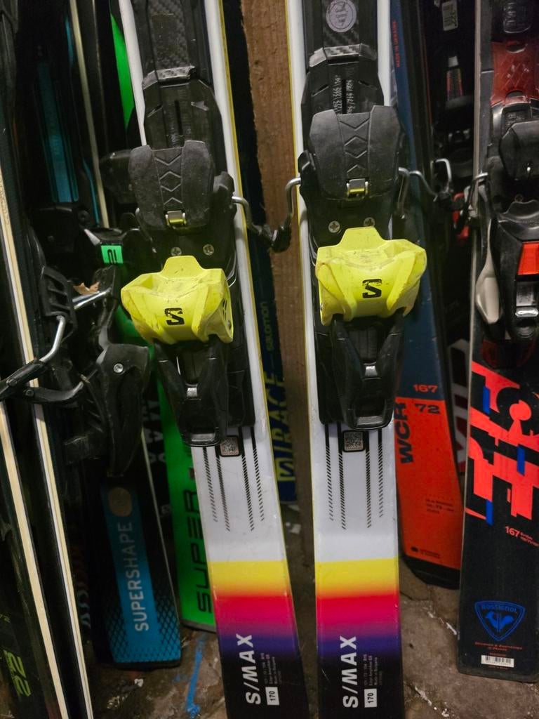 170cm SALOMON S/MAX ENDURANCE, Sport en Fitness, Skiën en Langlaufen, 160 tot 180 cm, Zo goed als nieuw, Carve, Skiën