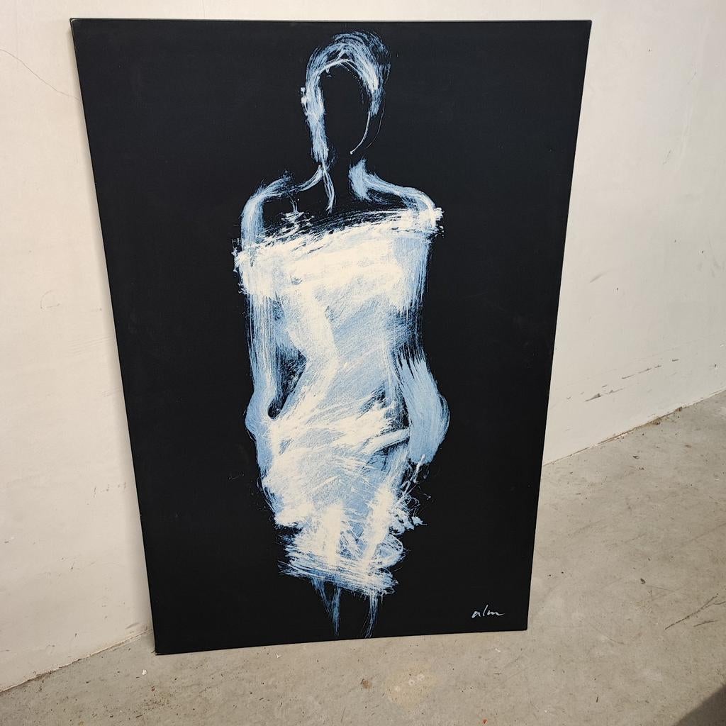 IKEA PJÄTTERYD canvas - abstracte vrouw, Huis en Inrichting, Woonaccessoires | Schilderijen, Tekeningen en Foto's, Zo goed als nieuw