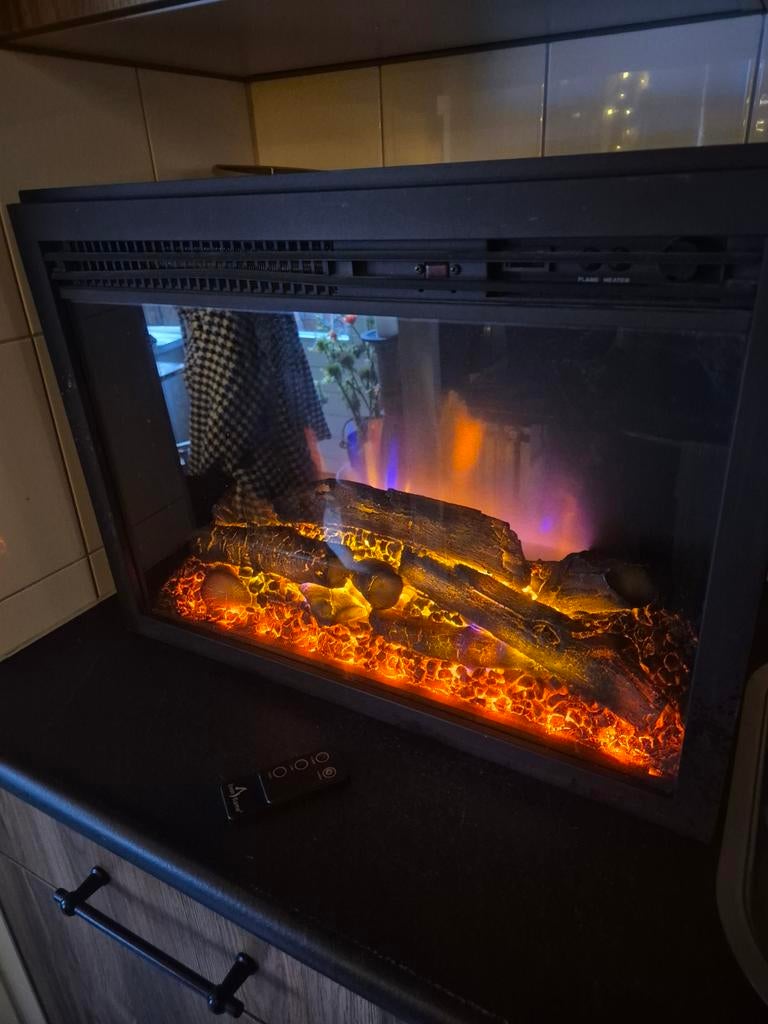 Livin' Flame Davos Elektrische Haard, Ophalen, Zo goed als nieuw, Vrijstaande haard, Elektrische haard