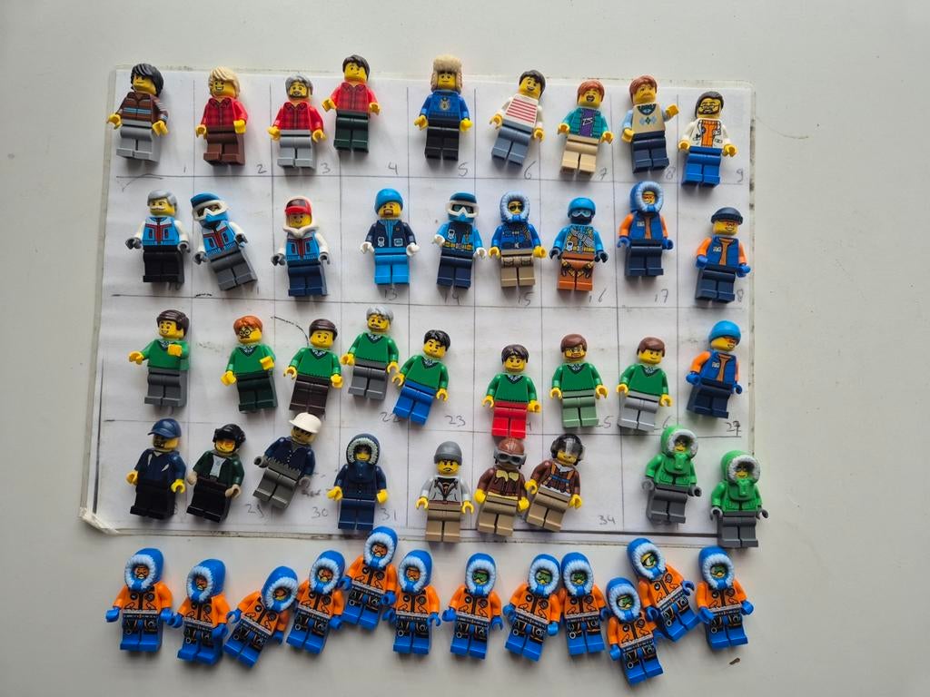 Lego cm3 div city man winter  artic trui poppetjes ski, Ophalen of Verzenden