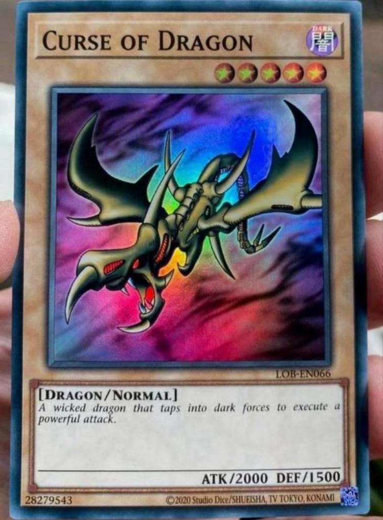 Yu-Gi-Oh! Curse of Dragon LOB Print !, Hobby en Vrije tijd, Verzamelkaartspellen | Yu-gi-Oh!, Verzenden, Zo goed als nieuw, Losse kaart