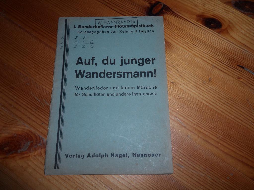 Auf, du junger wandersmann - wandelliederen, Gebruikt, Ophalen of Verzenden, Viool of Altviool, Artiest of Componist