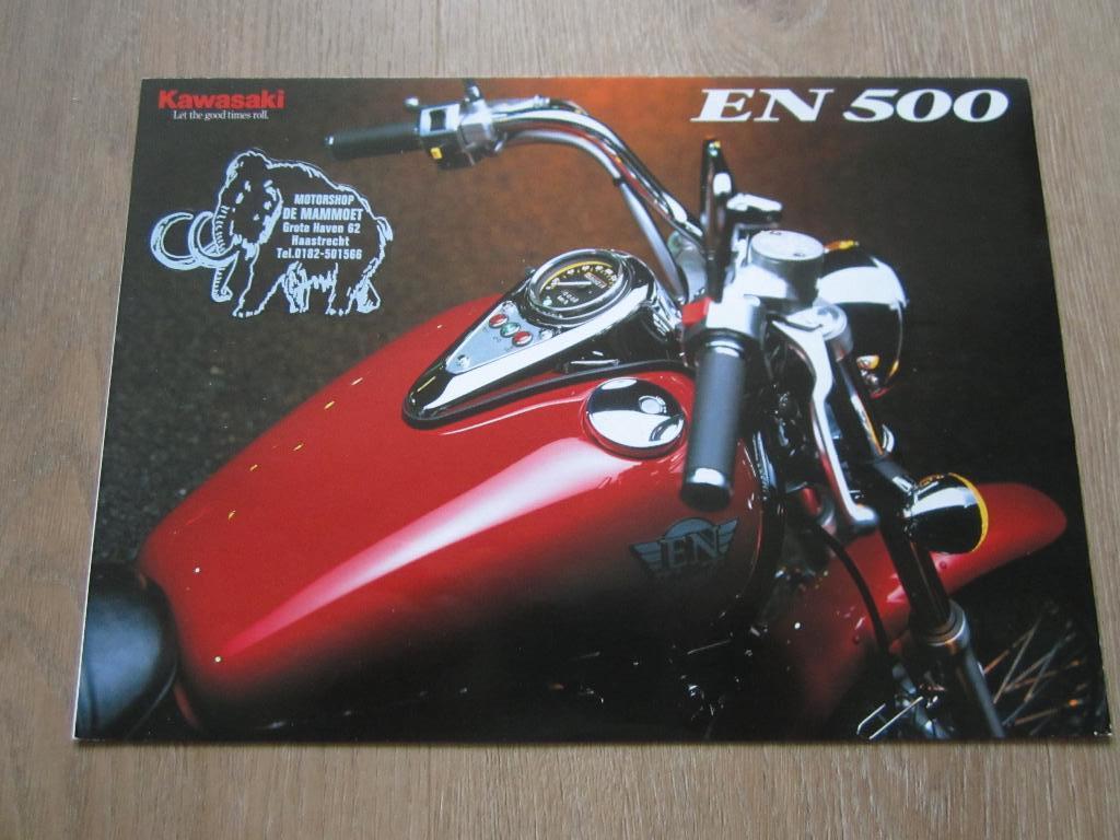 Kawasaki EN 500 brochure folder, Motoren, Ophalen of Verzenden, Kawasaki