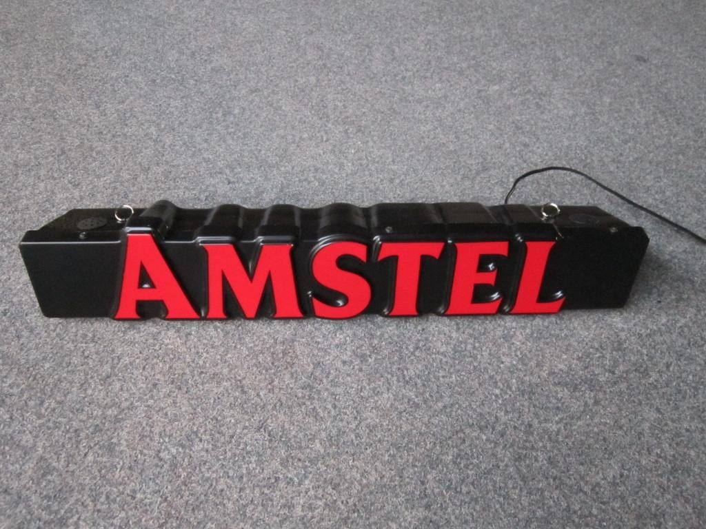 AMSTEL BIER LAMP LICHTRECLAME, Ophalen, Zo goed als nieuw, Overige typen, Amstel