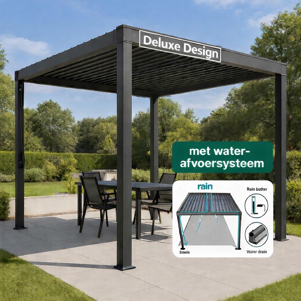 Pergola Mirador - 3x3m - NIEUW - Lamellenoverkapping, Ophalen of Verzenden, Nieuw