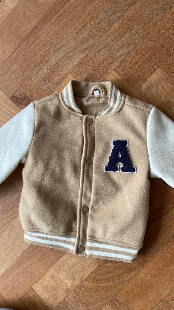 Jongensjasje beige maat 86, Ophalen of Verzenden, Zo goed als nieuw, Meisje, Jurkje of Rokje