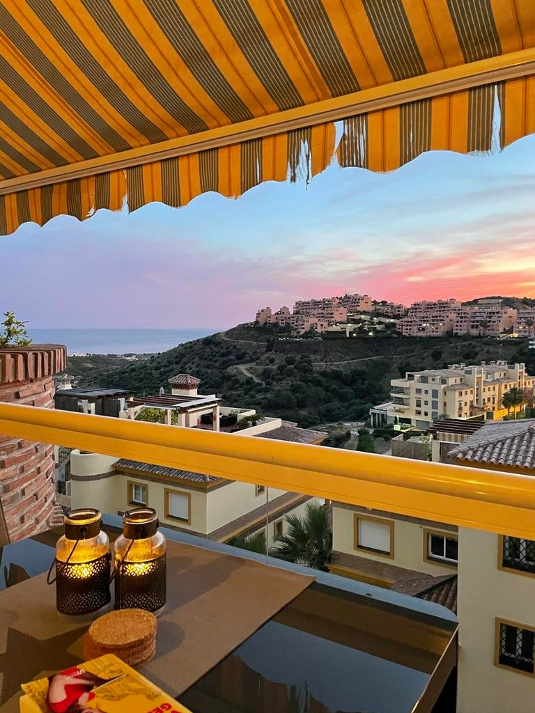 App. met zeezicht te huur, costa del sol, 4 pers Calahonda, Vakantie, Dorp, 2 slaapkamers, Wasmachine, Appartement