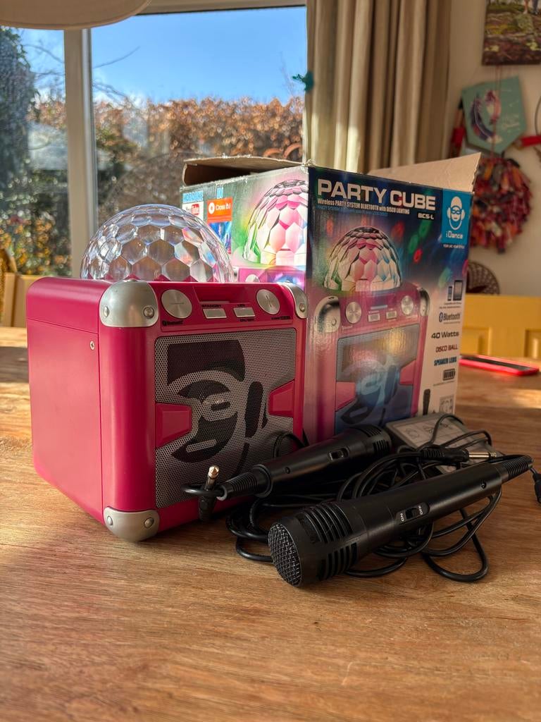 iDance Party Cube BC-5L, Ophalen of Verzenden, Zo goed als nieuw, Complete set