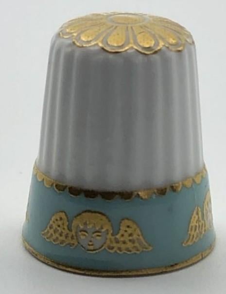 Mooi Spode vingerhoedje met engeltjes, Ophalen of Verzenden, Zo goed als nieuw, Porselein, Buitenland