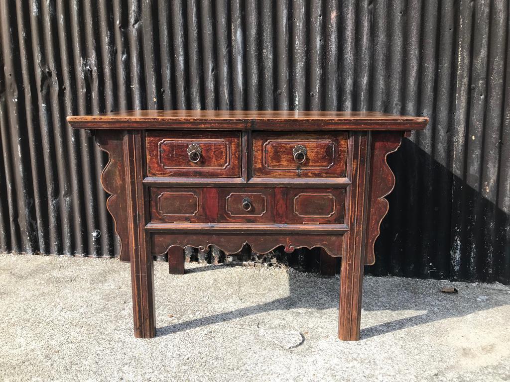 Chinese altaar dressoir oud chinees handwerk 3 lades, Huis en Inrichting, Verburgt Vintage, Gebruikt, Ophalen of Verzenden, https://verburgtvintage.nl/#contact