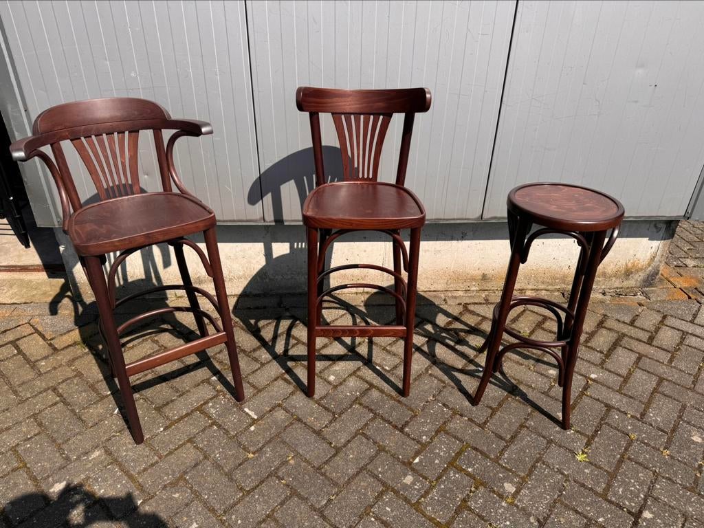 Bistro kroeg barkrukken thonet mancave krukken café kantine, Huis en Inrichting, Barkrukken, 5 krukken of meer, Met voetsteun