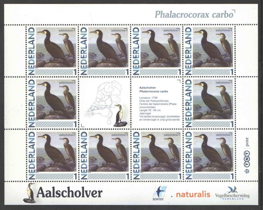 Postzegels Vogels in Nederland: Aalscholver, Ophalen of Verzenden, Na 1940, Postfris