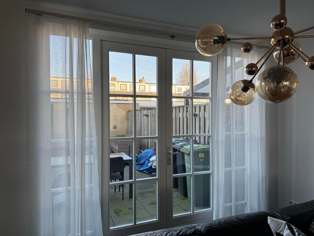 Design gordijnrail rvs en aantal andere rails, Grijs, Design model., Ophalen of Verzenden, Zo goed als nieuw