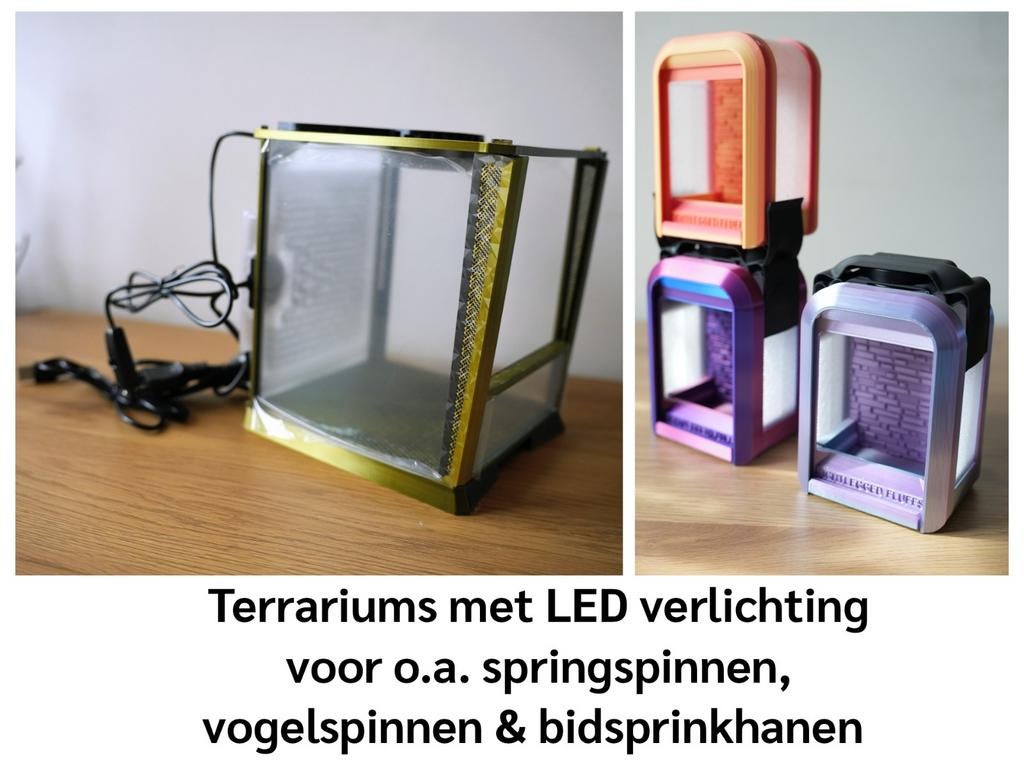 Terrariums met LED & warmtemat | voor spinnen & insecten, Dieren en Toebehoren, Insecten en Spinnen, Spin of Schorpioen