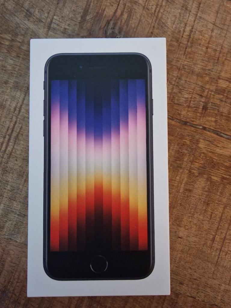 Iphone SE 64gb 2022, Telecommunicatie, Mobiele telefoons | Apple iPhone, Ophalen, Zwart, Nieuw, 64 GB