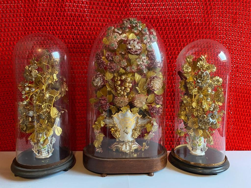 3 Franse BruidsStolpen - Globe de Marié, Antiek en Kunst, Ophalen