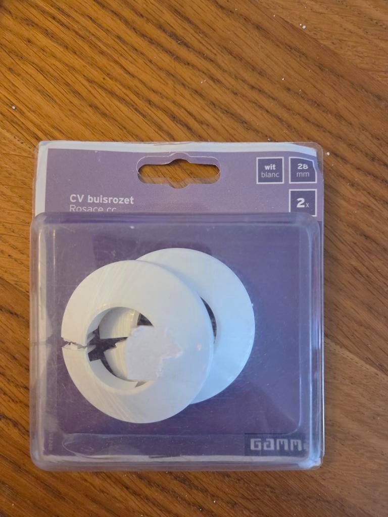 CV Buisrozet Wit 28mm - Nieuw in Verpakking, Ophalen of Verzenden, Nieuw, Overige typen