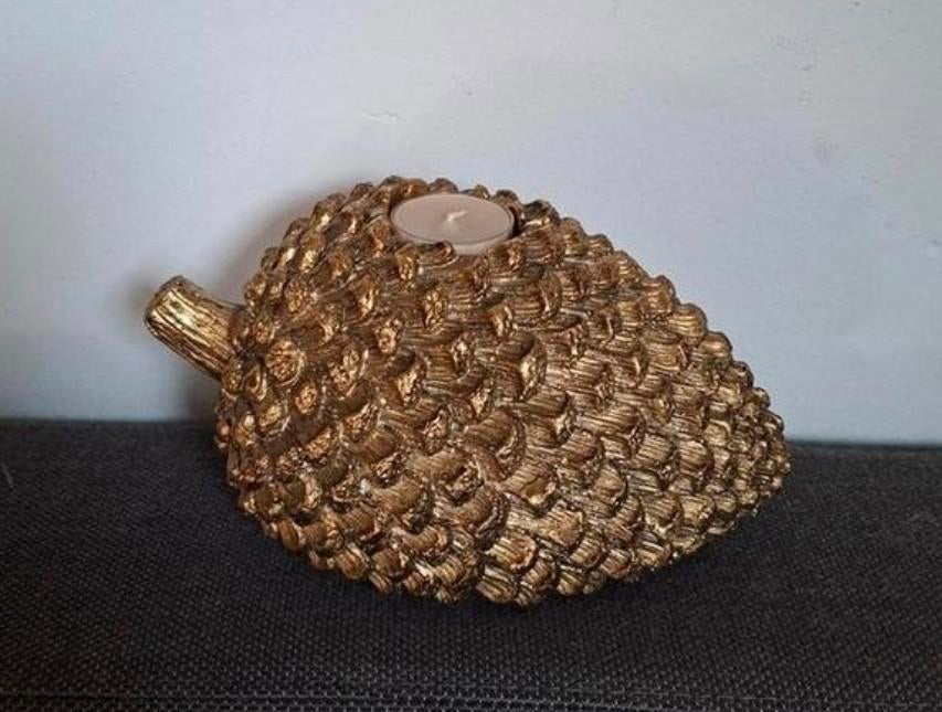 Dennenappel Kandelaar, Overige materialen, Overige kleuren, Ophalen of Verzenden, Zo goed als nieuw