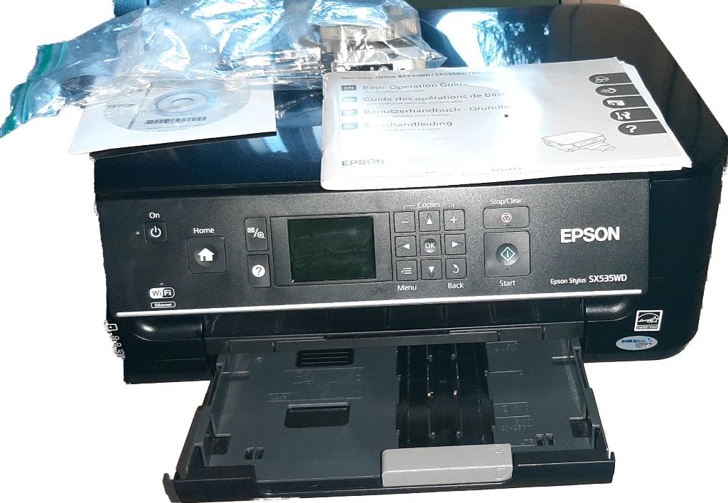 GRATIS printer van Epson Stylus SX335WD mét inktcardridges, Ophalen, Gebruikt, Inkjetprinter, All-in-one