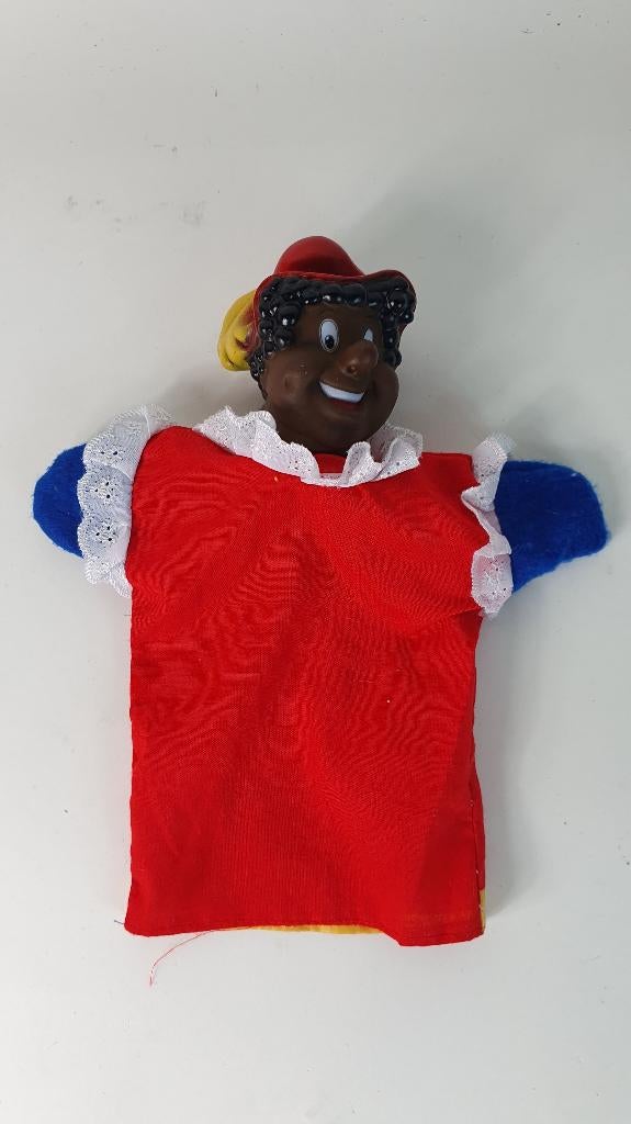 Zwarte Piet, Coole Piet handpop, pvc hoofd, 21 cm. 8B12, Tweedehands verkoop, Tweedehands verkoop, Gebruikt, Overige typen