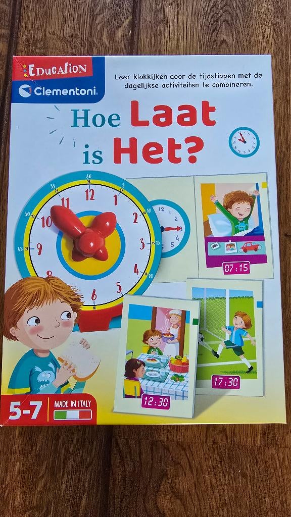 Clementoni Hoe laat is het, Ophalen of Verzenden, Zo goed als nieuw