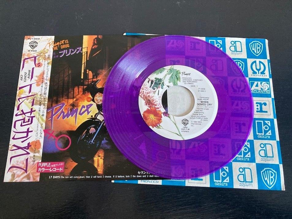 Prince "When Doves Cry" 7" PAARS vinyl single uit Japan, Cd's en Dvd's, Vinyl Singles, Verzenden, 7 inch, Single, Zo goed als nieuw
