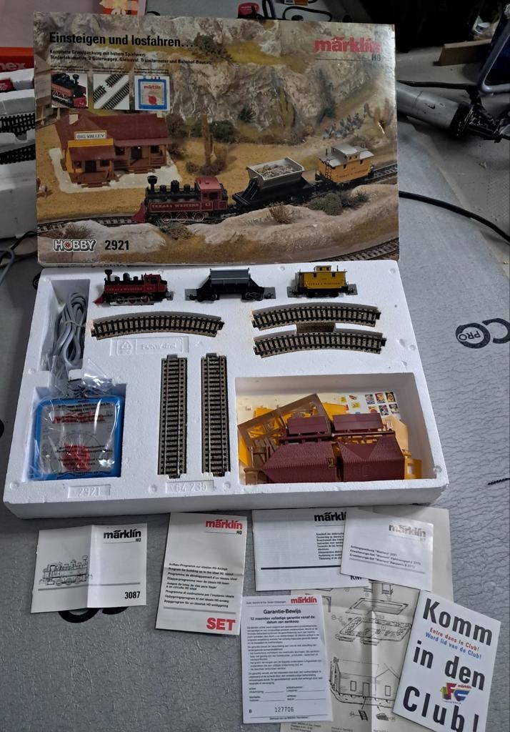Märklin HO 2921 Texas & Western set in ovp, Wisselstroom, Treinset, Ophalen of Verzenden, Zo goed als nieuw