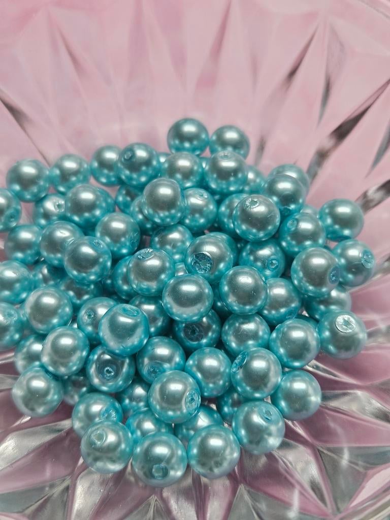 Lichtblauwe glasparels voor sieraden maken #683, Ophalen, Nieuw, Kraal