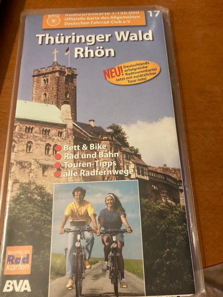 Thüringer Wald Rhön Fietskaart, Gelezen, Fiets- of Wandelgids, Europa, Ophalen of Verzenden