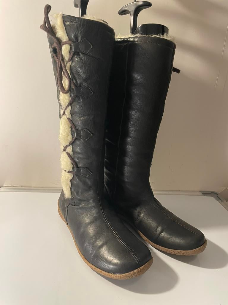 Roots Knee High Snow Boots Leather Natural Unts EU 37, Hoge laarzen, Bruin, Ophalen of Verzenden, Zo goed als nieuw