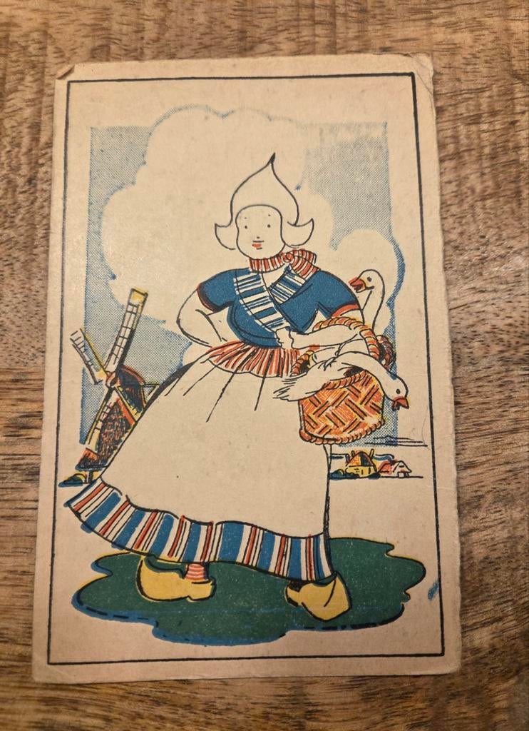 Hollands boerinnetje met mandje ganzen, Verzamelen, Verzenden, Voor 1920, Ongelopen, Overige thema's