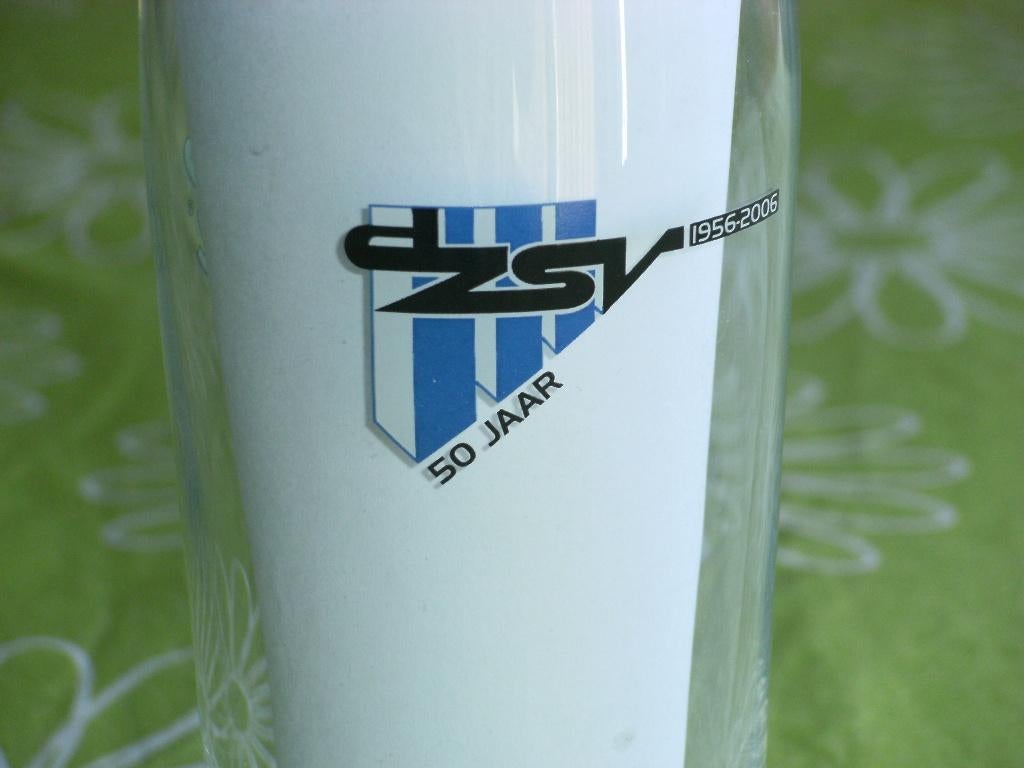 Grolsch dubbeldruk DZSV 50 jaar voetbalvereniging Dinxpero, Ophalen of Verzenden, Zo goed als nieuw, Glas of Glazen, Grolsch