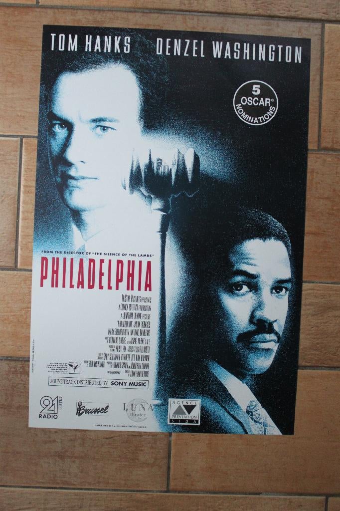 filmaffiche Philadelphia 1993 Tom Hanks filmposter, Verzamelen, Posters, Rechthoekig Staand, Ophalen of Verzenden, Zo goed als nieuw