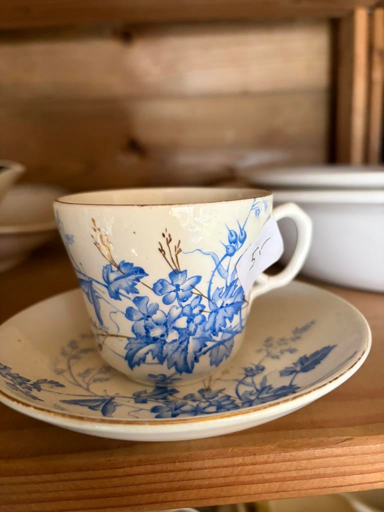 6 kop en schotels societe ceramique, Ophalen of Verzenden