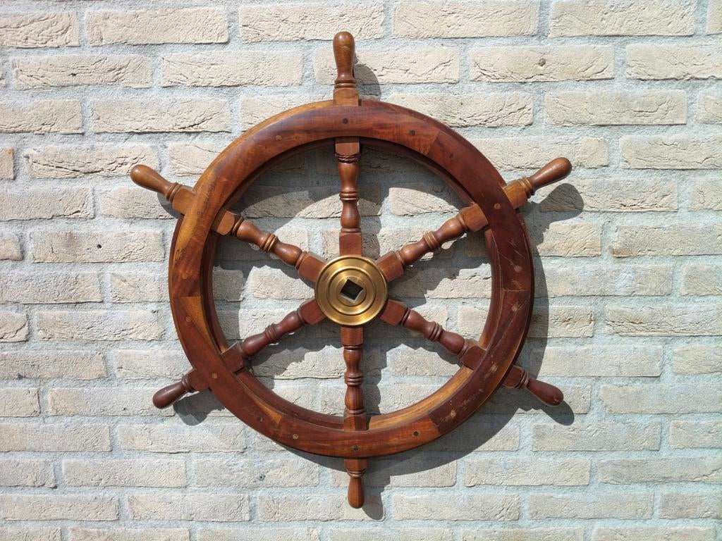 Scheepsroer, scheepsstuurwiel, scheepsrad, houten roer, Ophalen of Verzenden, Gebruikt, Motorboot of Zeilboot, Gebruiksvoorwerp