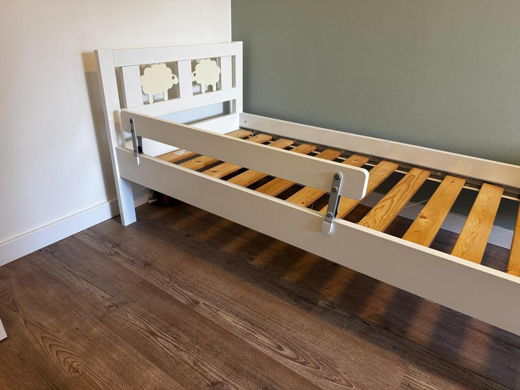 Ikea Kritter peuterbed 70x160 cm met matras, Gebruikt, 70 tot 85 cm, 160 tot 180 cm, Ophalen