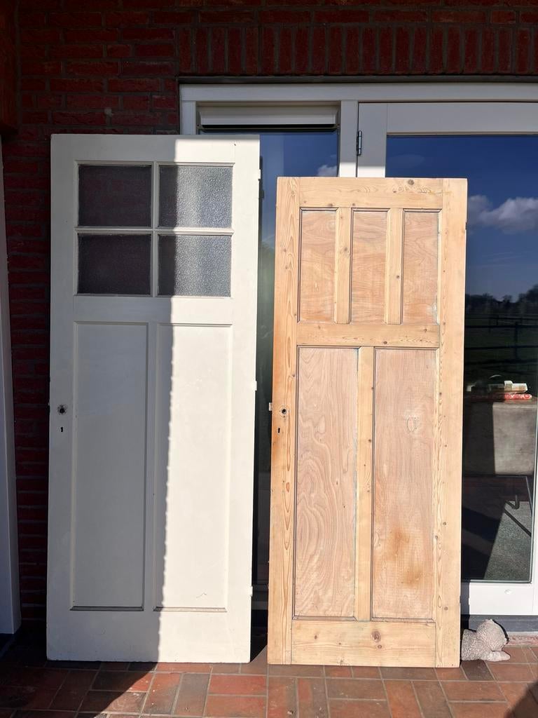 Authentieke paneeldeuren, Ophalen, Gebruikt, Binnendeur, 200 tot 215 cm