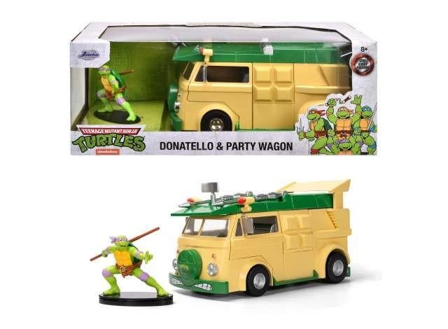Volkswagen Bus Party Wagon Turtles with Donatello figure, Ophalen of Verzenden, Nieuw, Jada