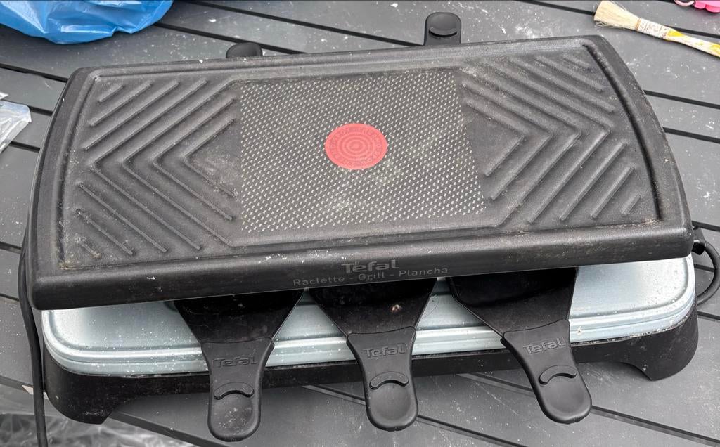 Tefal Raclette-Grill-Plancha met spatels, Witgoed en Apparatuur, Overige Witgoed en Apparatuur, Gebruikt, Ophalen of Verzenden
