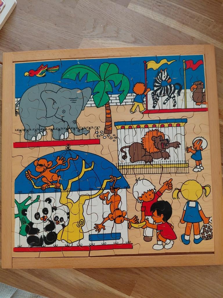 Mega grote puzzel dierentuin 40 bij 40 cm, Ophalen, 10 tot 50 stukjes