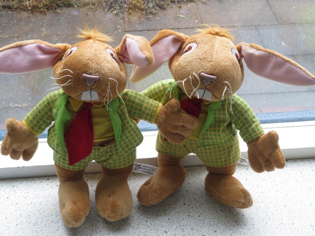 Haas konijn van Mijnheer Jamin merk Nicky Toy meet ca 35 cm, Ophalen of Verzenden, Gebruikt, Konijn