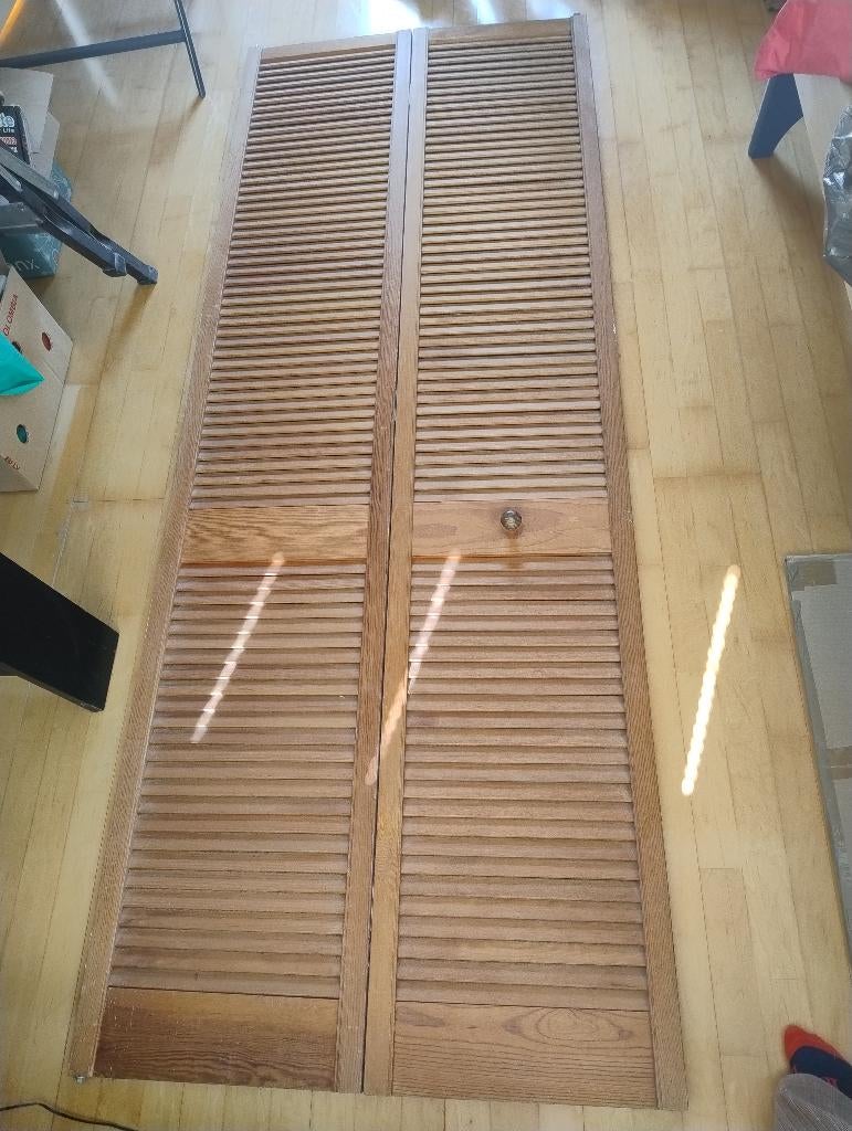 Houten kastdeuren, Ophalen, Gebruikt, 80 tot 100 cm, 215 cm of meer