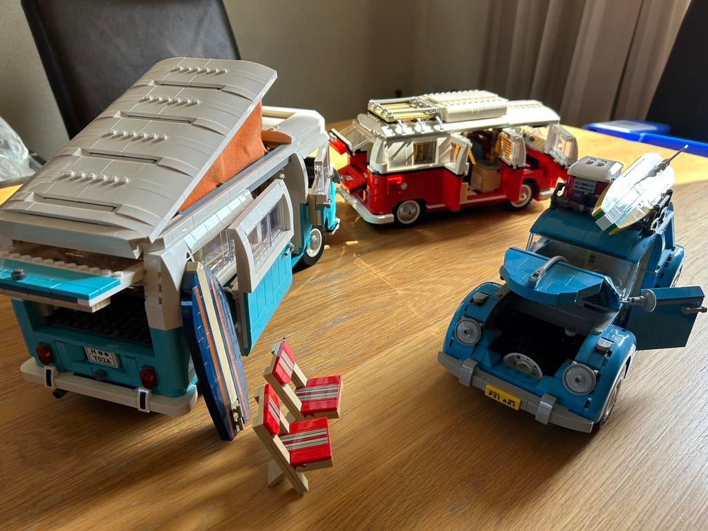 Vw lego set T1, T2 en Kever, Ophalen of Verzenden
