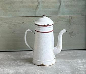 Frans brocante emaille koffiepot, Ophalen of Verzenden