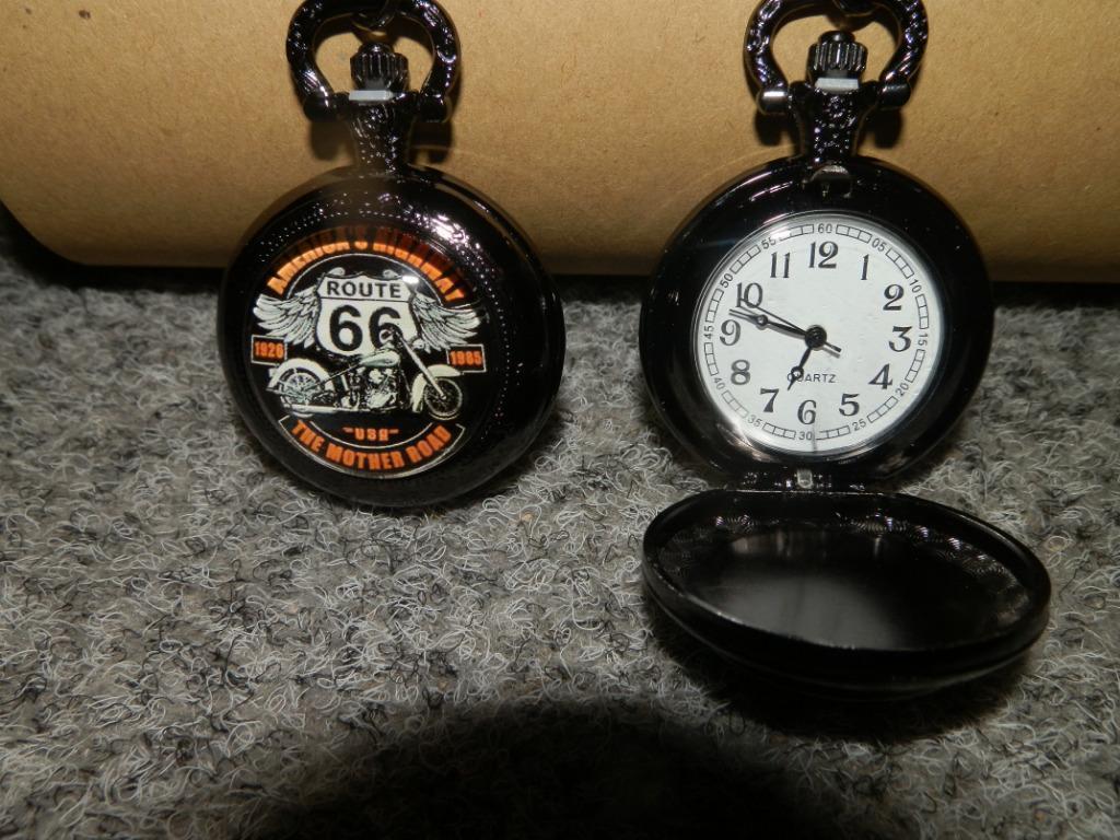 Zakhorloge Quartz route 66,USA, skull, Verzamelen, Merken en Reclamevoorwerpen, Nieuw, Overige typen, Ophalen of Verzenden